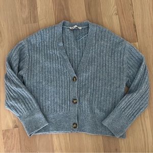Zara blue knit sweater cardigan